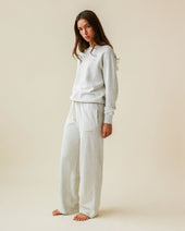 Wide Leg French Terry Sweatpant Eggshell Unisex