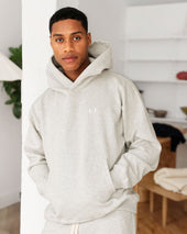 Flag Fleece Hoodie Eggshell Unisex