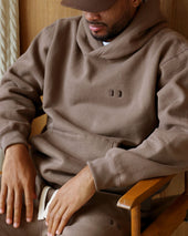 Flag Fleece Hoodie Chestnut Unisex