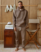 Flag Fleece Hoodie Chestnut Unisex