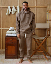 Flag Fleece Sweatpant Chestnut Unisex