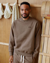 Flag Fleece Sweatshirt Chestnut Unisex