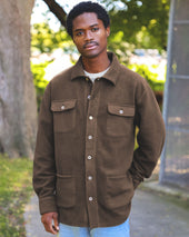 Reverse Fleece Overshirt Chestnut Unisex