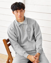 Half Zip Fleece Sweatshirt Heather Unisex