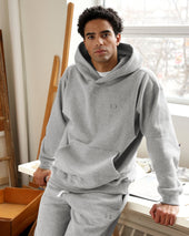 Flag Fleece Hoodie Heather Grey Unisex
