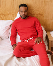 Almost Pyjama Long Sleeve Tee Red Unisex