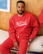 Script Logo Sweatshirt Red Unisex