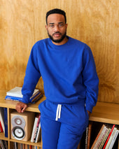 Flag Fleece Sweatshirt Royal Unisex