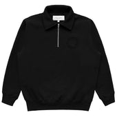 Half Zip Fleece Sweatshirt Black - Unisex
