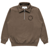 Half Zip Fleece Sweatshirt Chestnut - Unisex