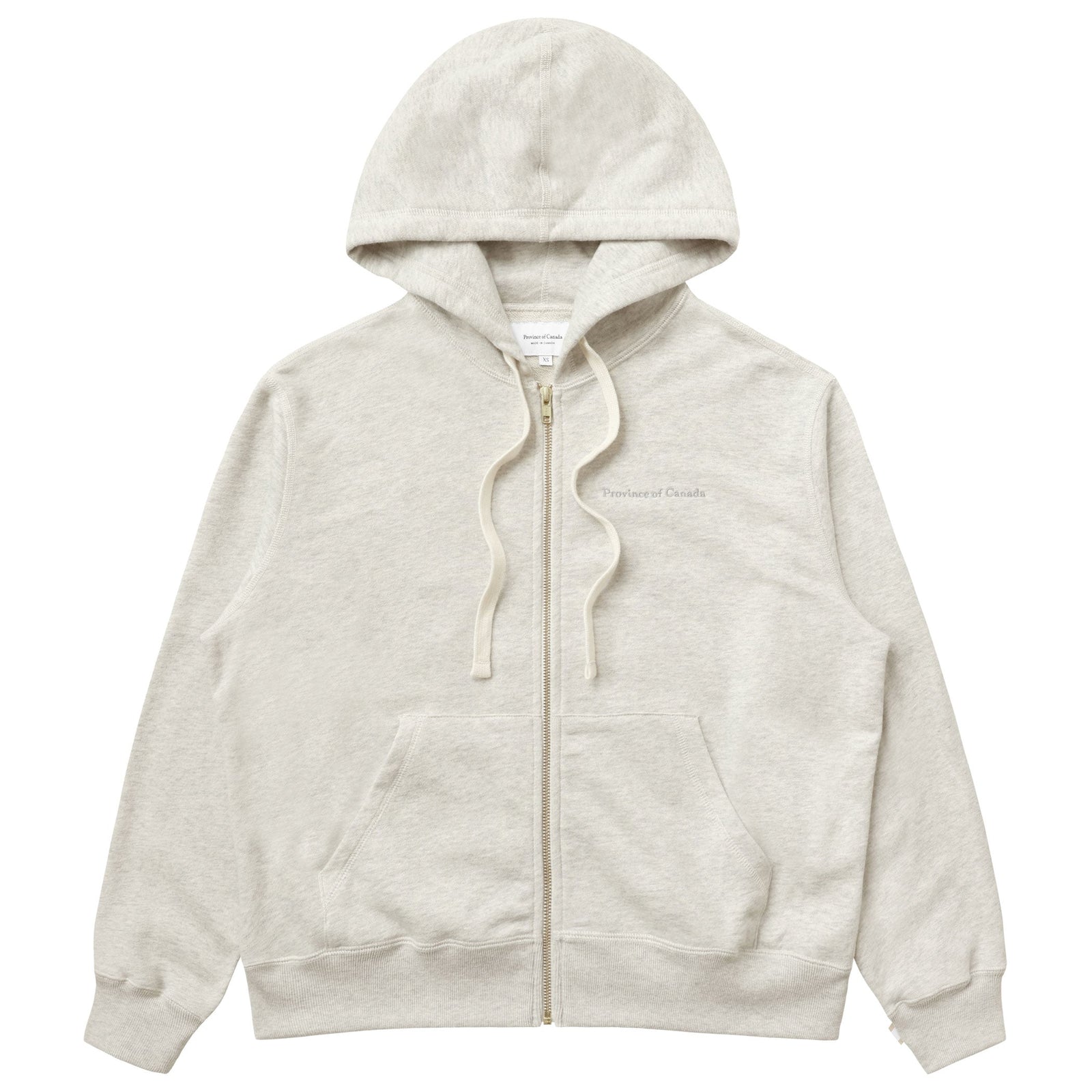 French Terry Zip Hoodie Eggshell Unisex