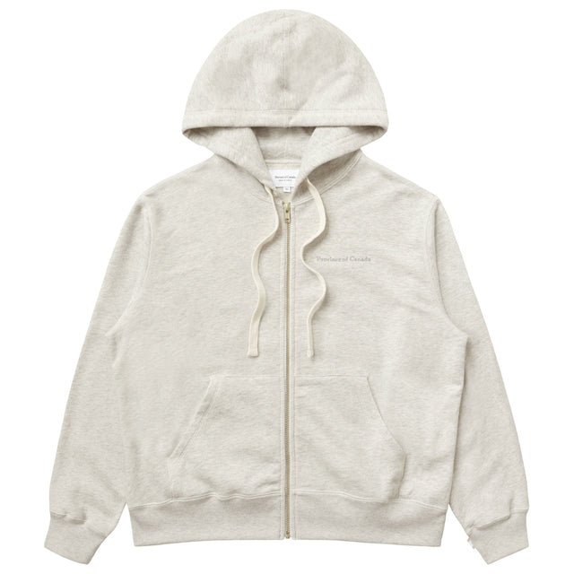 French Terry Zip Hoodie Eggshell - Unisex