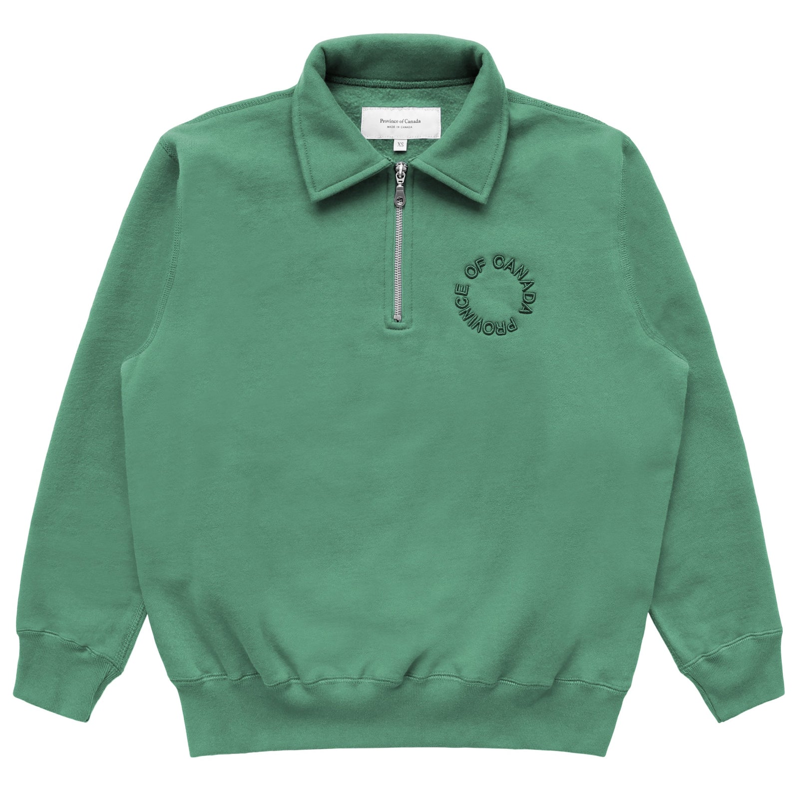 Half Zip Fleece Sweatshirt Green Unisex