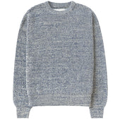 Cotton Knit Sweater Heather Navy - Unisex