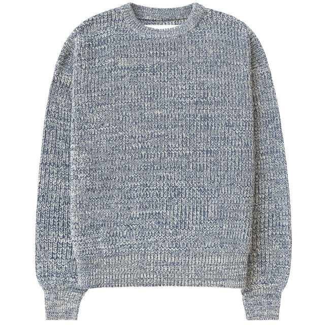 Cotton Knit Sweater Heather Navy - Unisex