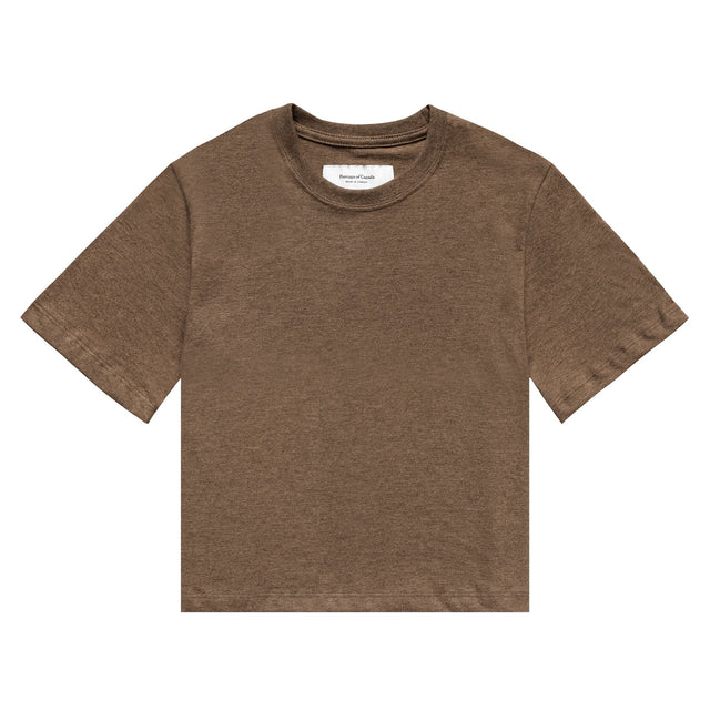 Monday Crop Top Heather Brown