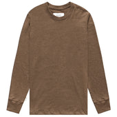Monday Long Sleeve Tee Heather Brown - Unisex