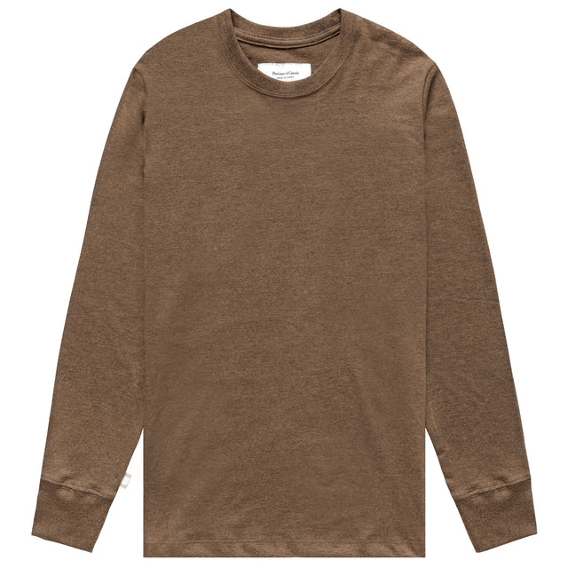Monday Long Sleeve Tee Heather Brown - Unisex
