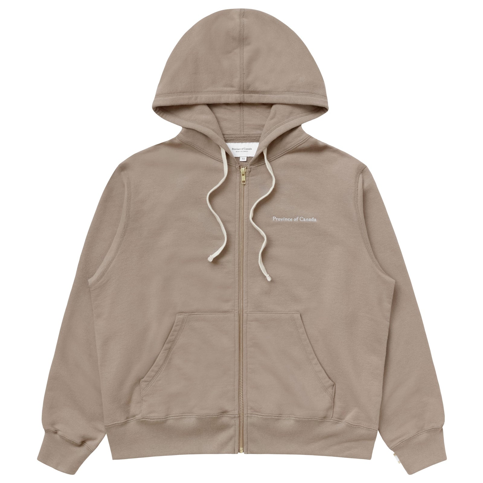 French Terry Zip Hoodie Mocha Unisex