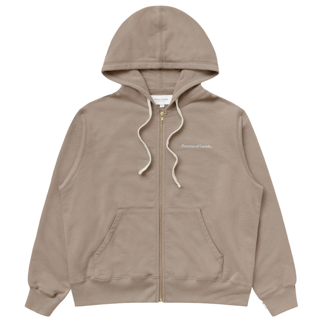 French Terry Zip Hoodie Mocha - Unisex