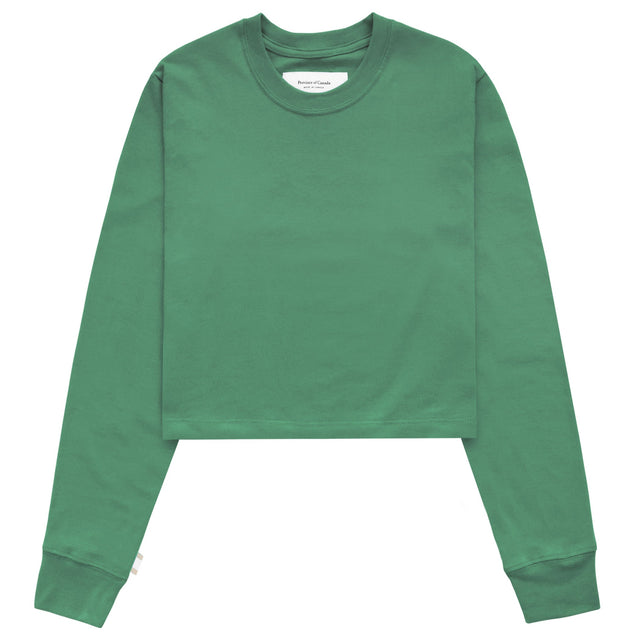 Monday Long Sleeve Crop Top Green
