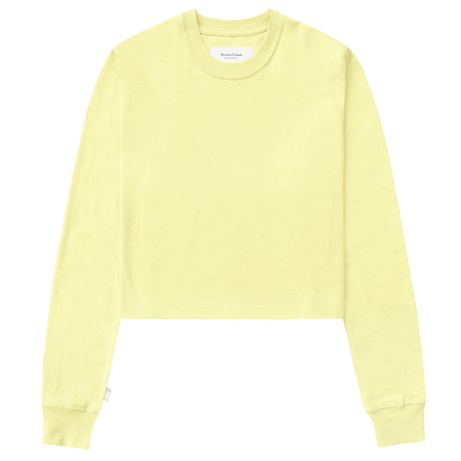 Monday Long Sleeve Crop Top Lemon