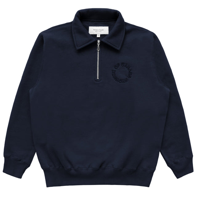 Half Zip Fleece Sweatshirt Navy - Unisex