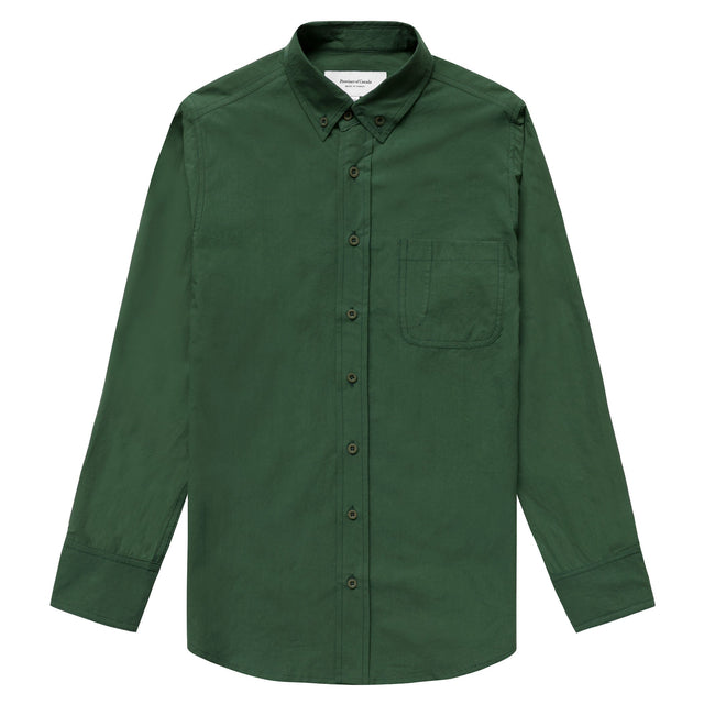Washed Poplin Shirt Forest - Unisex