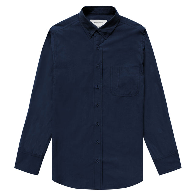Washed Poplin Shirt Navy - Unisex