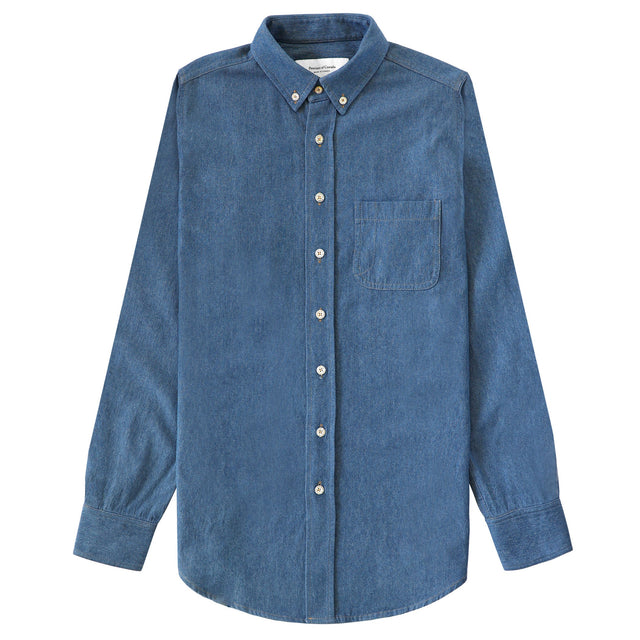 Dark Wash Denim Shirt - Unisex