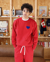 Heart Sweatshirt Red Unisex