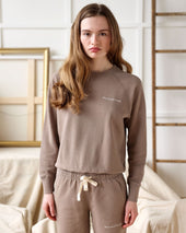 French Terry Sweatshirt Mocha Unisex