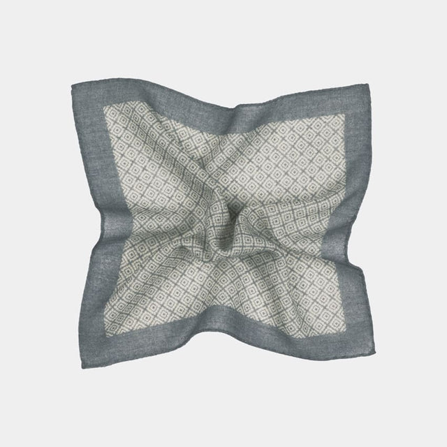 Light Grey Graphic Pocket Square