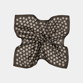 Dark Brown Graphic Pocket Square