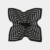Black Striped Pocket Square