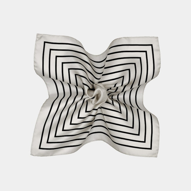 Sand Striped Pocket Square