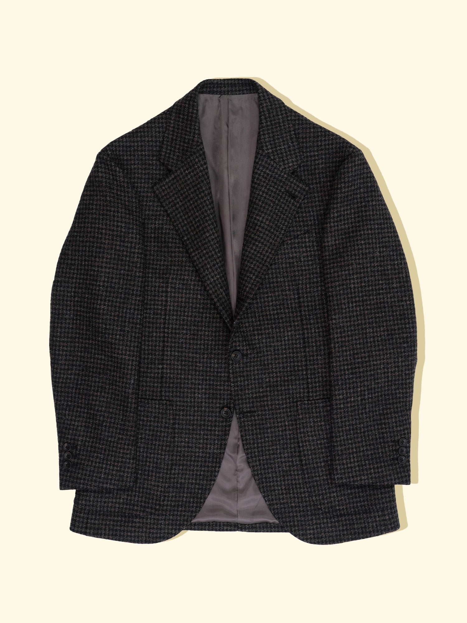 Wool Tweed Sport Jacket - Brown/Black Houndstooth — The Anthology