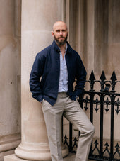 The Permanent Style Linen Harrington - Navy