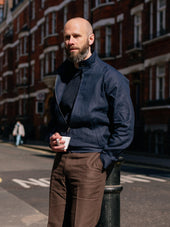 The Permanent Style Linen Harrington - Navy