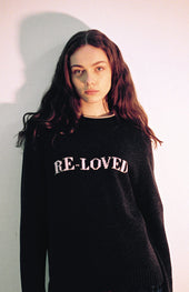Re-loved Recycled Cashmere Jumper In Grey