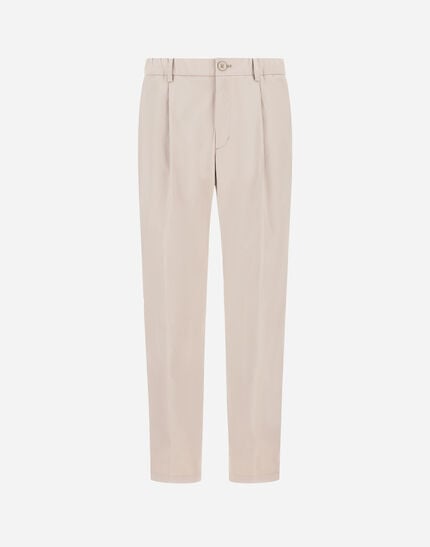 Cotton Feel Trousers With Drawstring