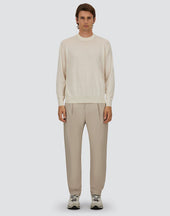 Cotton Feel Trousers With Drawstring