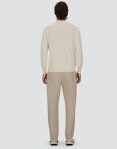 Cotton Feel Trousers With Drawstring