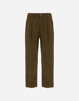 TROUSERS IN WAXED TECH COTTON