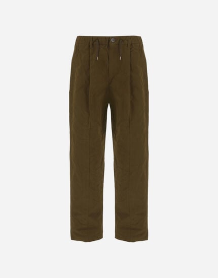 Trousers In Waxed Tech Cotton