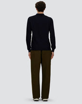 Trousers In Waxed Tech Cotton