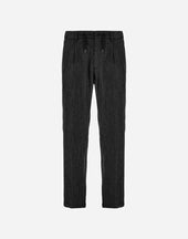 Trousers In Herringbone Wool Flannel
