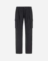 CARGO TROUSERS IN WOOL FLANNEL