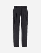 Cargo Trousers In Wool Flannel