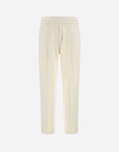 Trousers In Warm Jersey Knit Effect